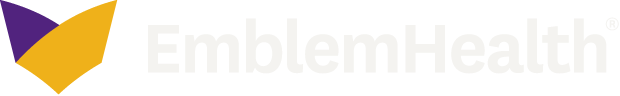 EmblemHealth Logo with reverse color text.