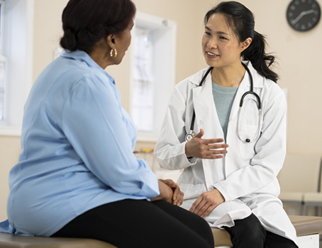 AdvantageCare Physicians specialist doctor speaking with a patient