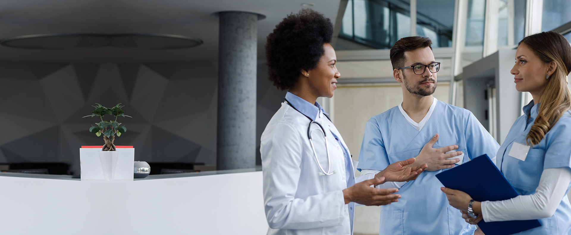 Three Providers discussing perspectives about health information