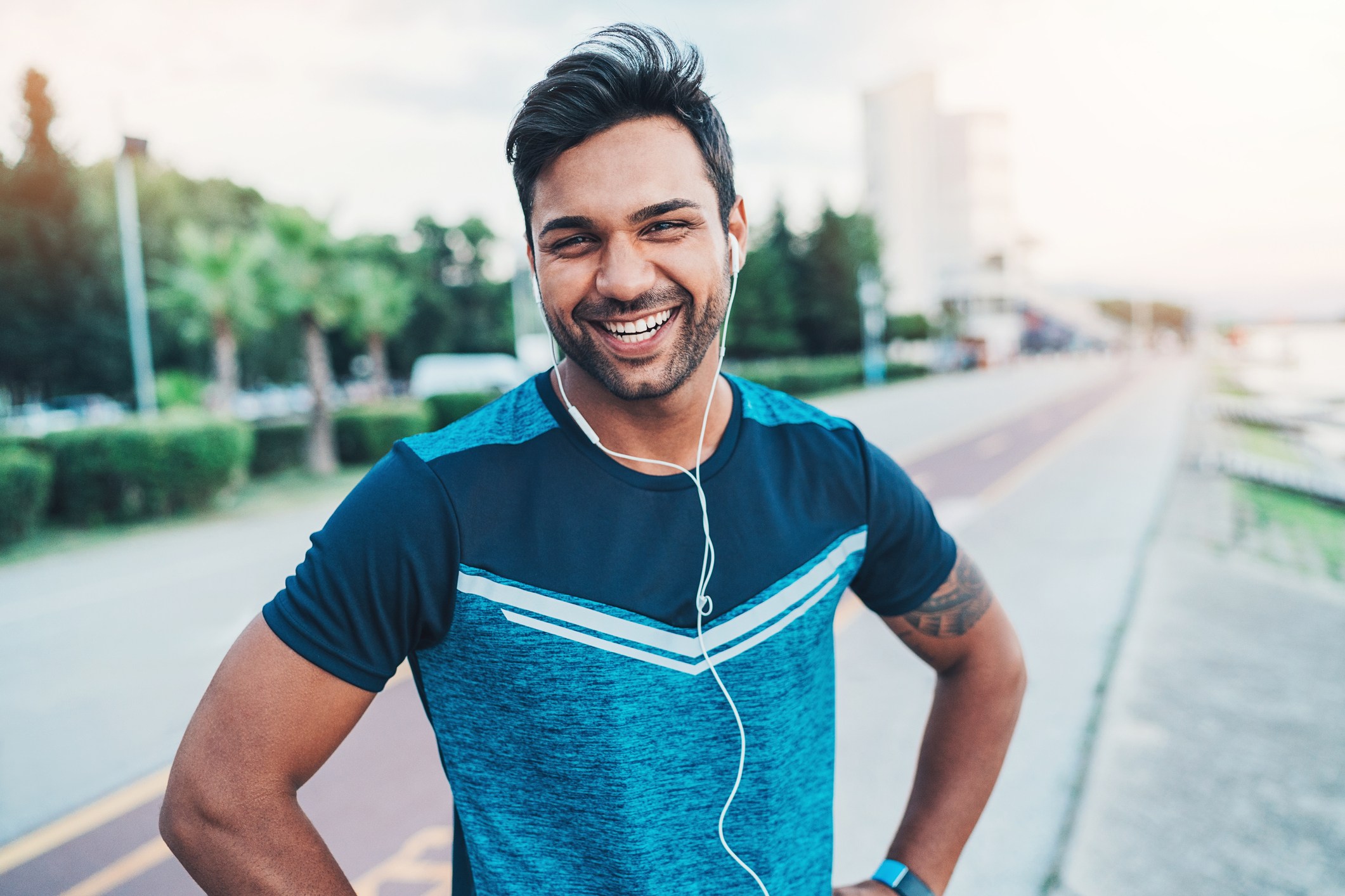 Portrait of a smiling young athlete