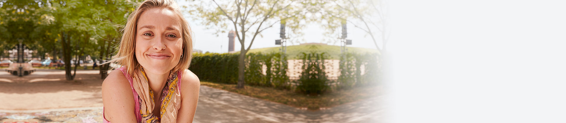 Young woman exercising in the park