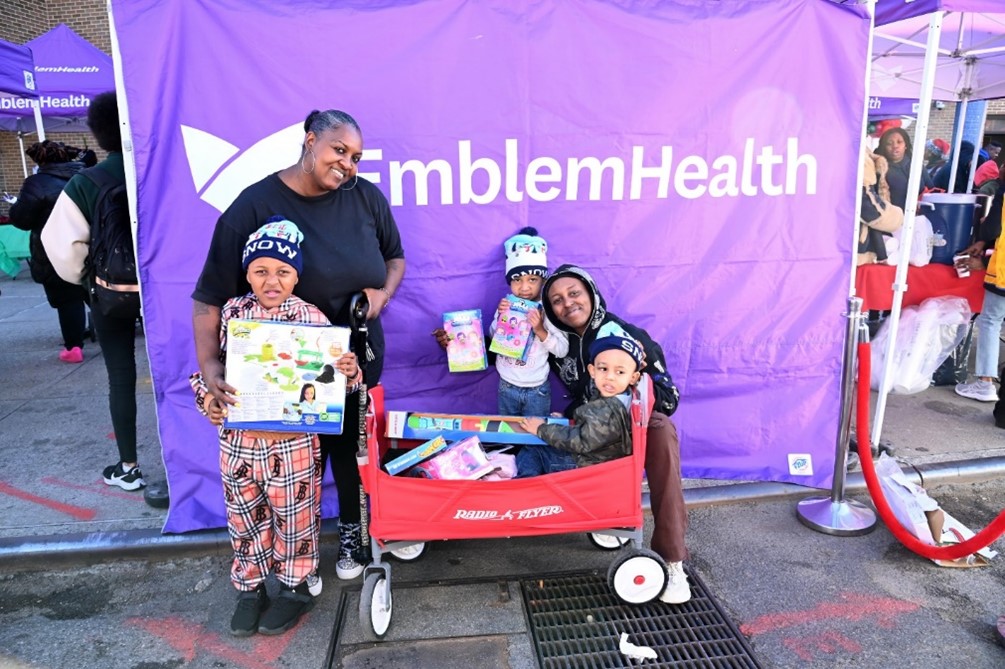 Children show off Holiday Toys at EmblemHealth Winter Wonderland event..