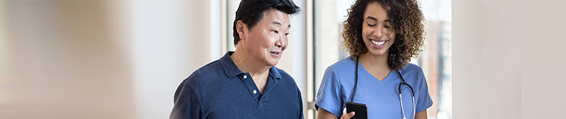 Nurse talking with patient