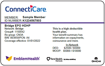 ConnectiCare Bridge Sample ID Card